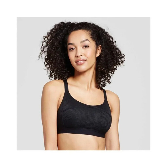 LARGE Champion C9 N9704 Mesh Cami Wire Free Sports Bra Black NWT New with Tag - Picture 5 of 7